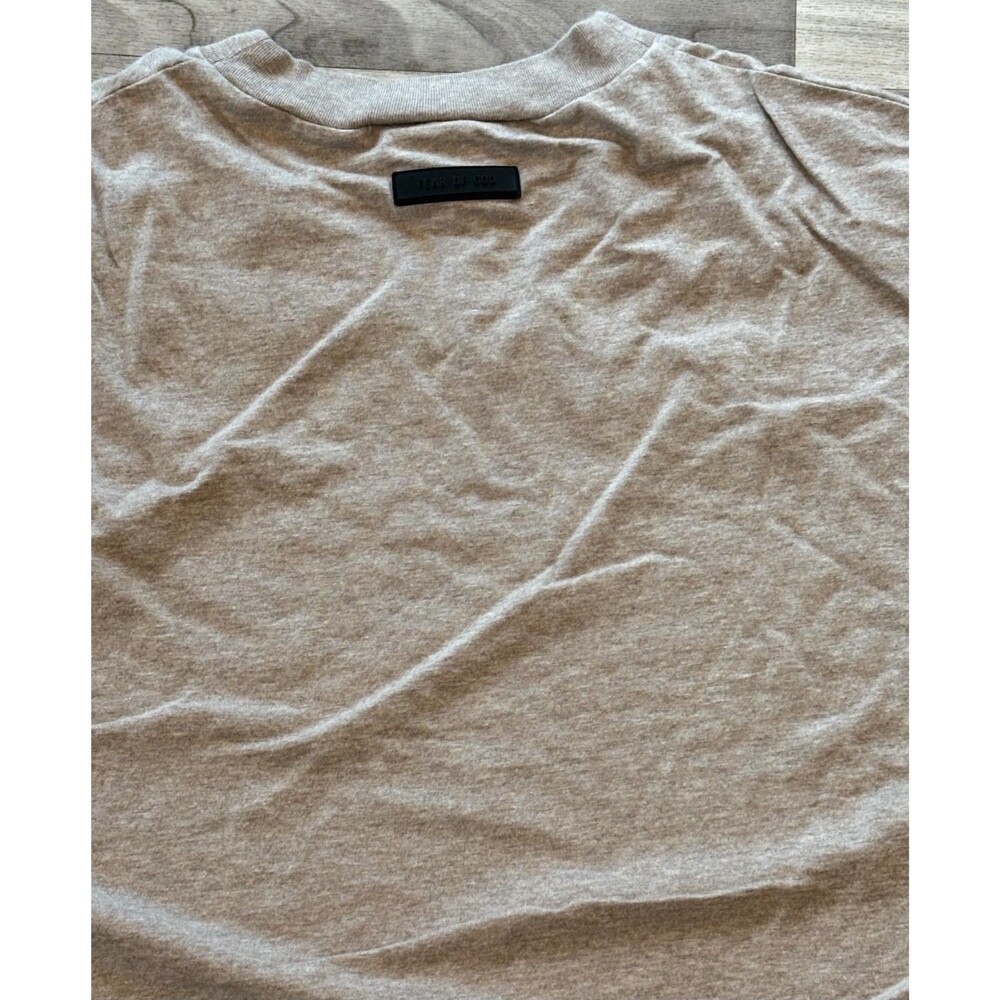 Fear of God Essentials Mens XXL Oatmeal Heather Long Sleeve Shirt FOG Cotton - Picture 7 of 12